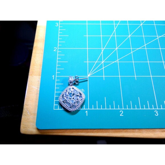 Genuine Rose Cut Diamond Sterling Silver Earrings 1.86CT - Picture 5 of 9